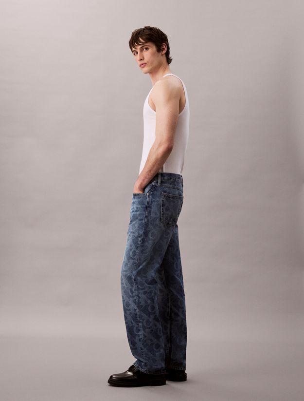 90's Straight Logo Jeans