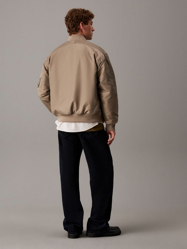 Padded Nylon Bomber Jacket