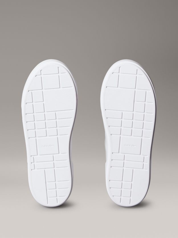 Leather Signature Logo Platform Trainers