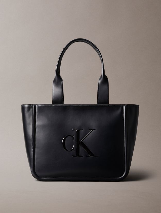 Embossed Monogram Logo Tote Bag