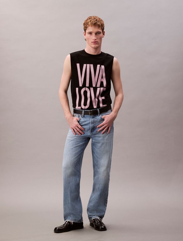 Marc Hundley Pride Viva Love Graphic Relaxed Tank Top