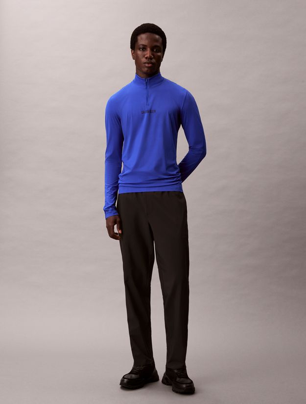 Performance 1/4 Zip Long Sleeve Gym T-shirt