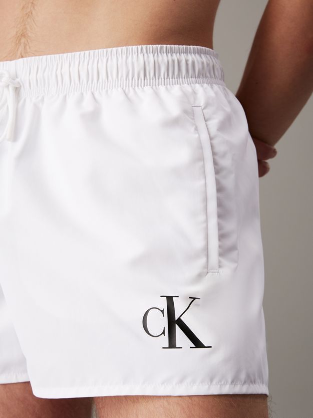 Short Drawstring Swim Shorts - CK Monogram