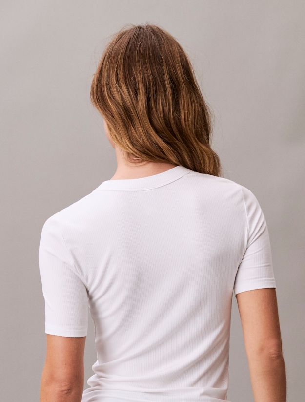 CK Logo Modal Stretch Ribbed Tee