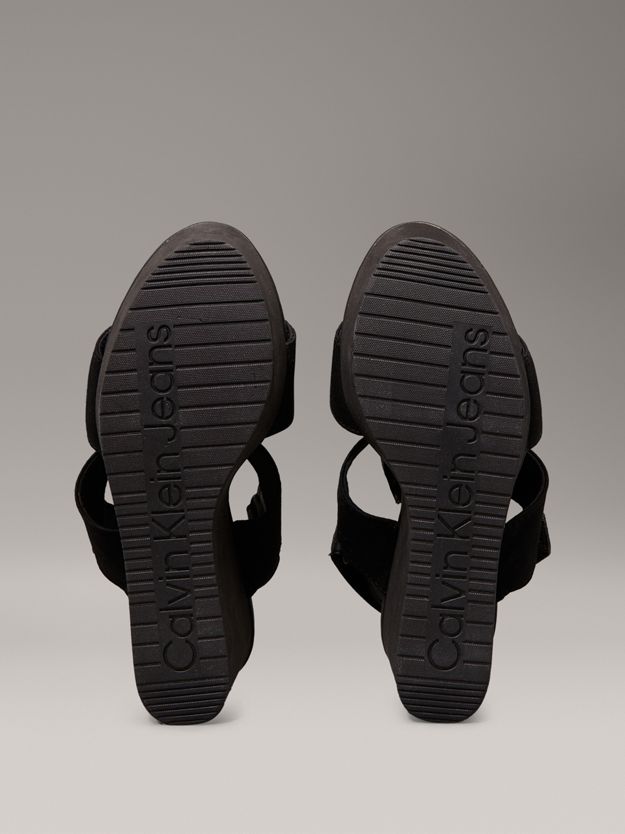 Canvas Platform Wedge Sandals