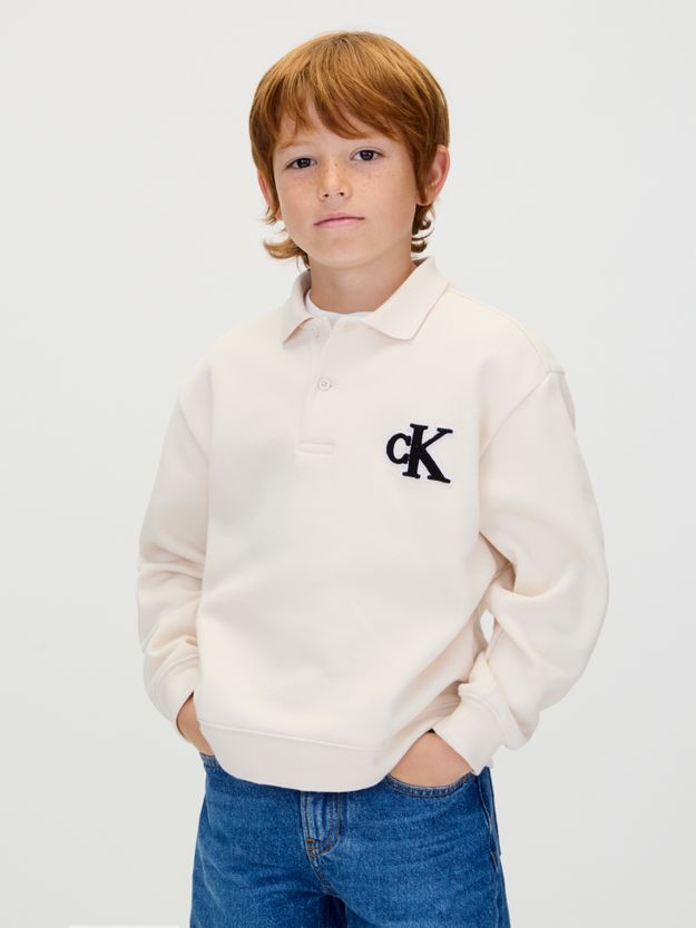 Pique Polo Sweatshirt
