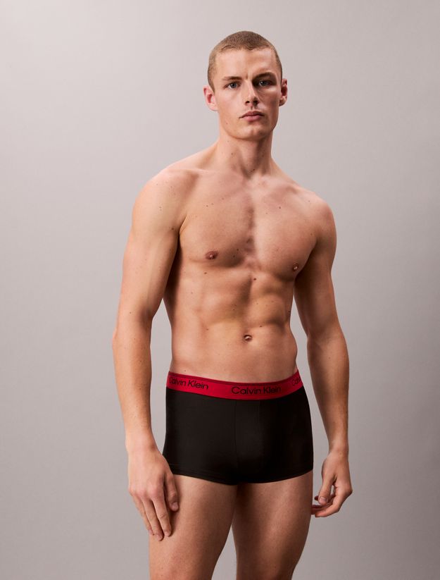 3 Pack Low Rise Trunks - Microfibre Stretch