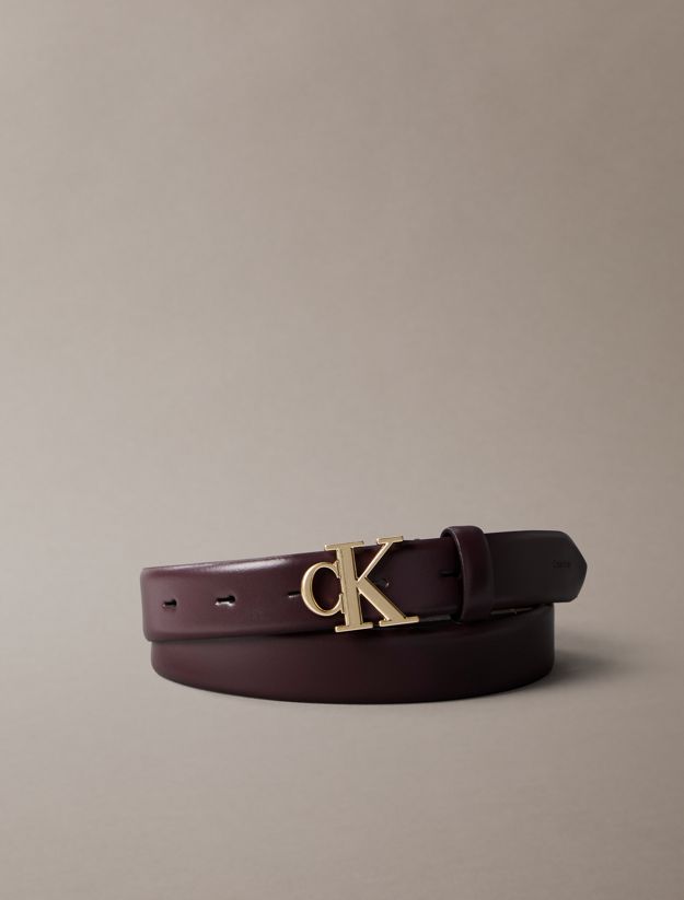 Full Grain Leather Logo Belt
