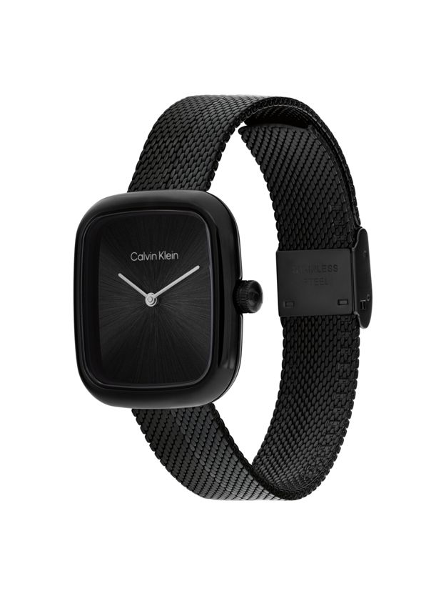 Sculpted Square Mesh Bracelet Watch