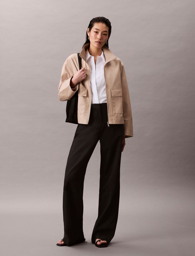 Short Cotton Blend Jacket