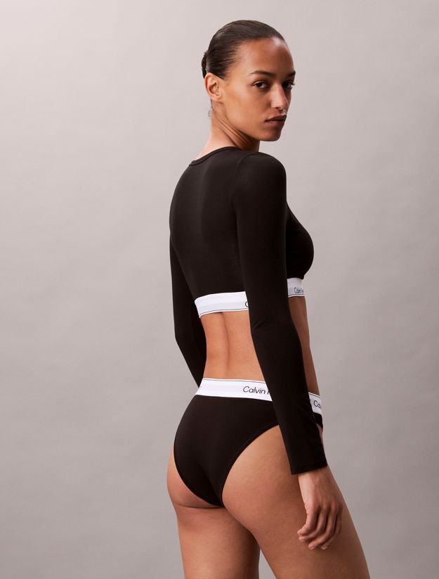 Long Sleeve T-shirt Bralette - Icon Cotton Modal