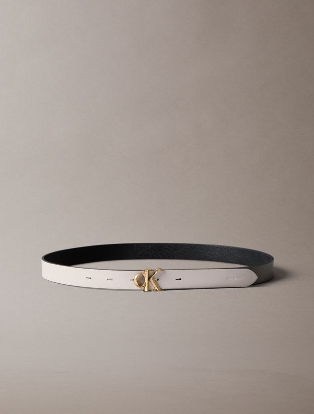 Reversible Pebbled Leather Logo Belt