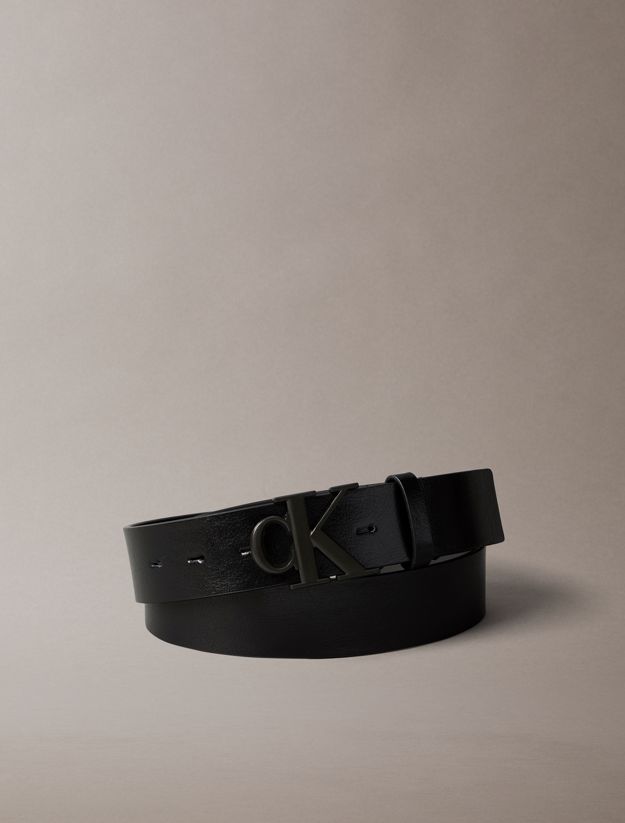 Full Grain Leather Logo Belt