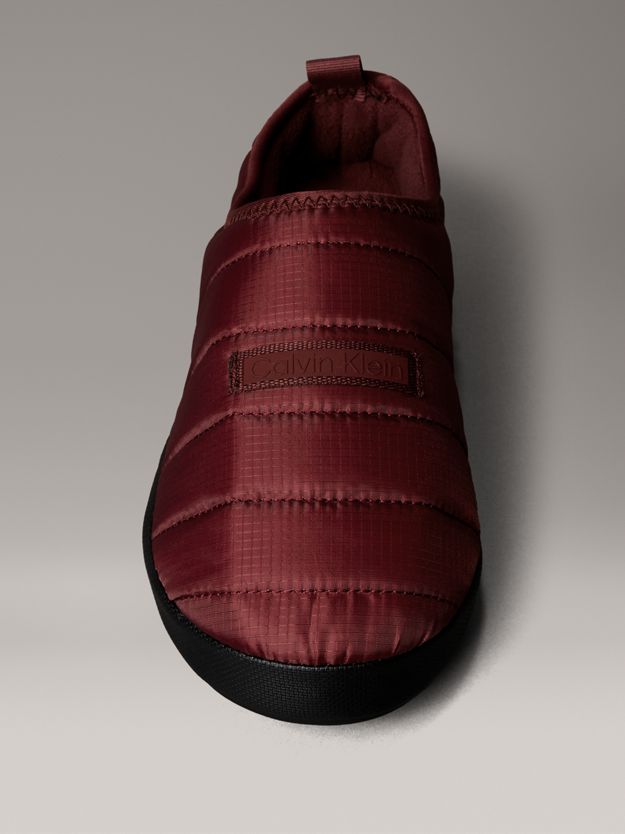 Quilted Padded Ripstop Slippers