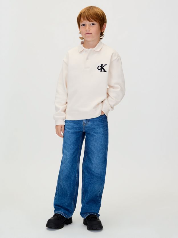 Pique Polo Sweatshirt