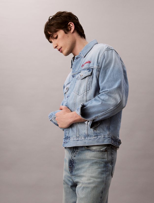 Chain Stitch Logo 90's Denim Jacket