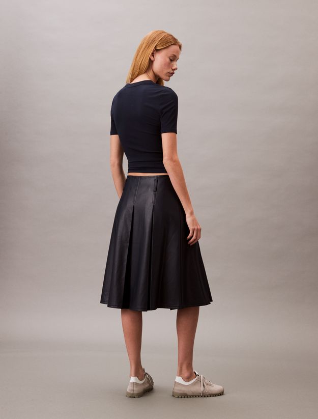 CK Logo Modal Stretch Ribbed Tee