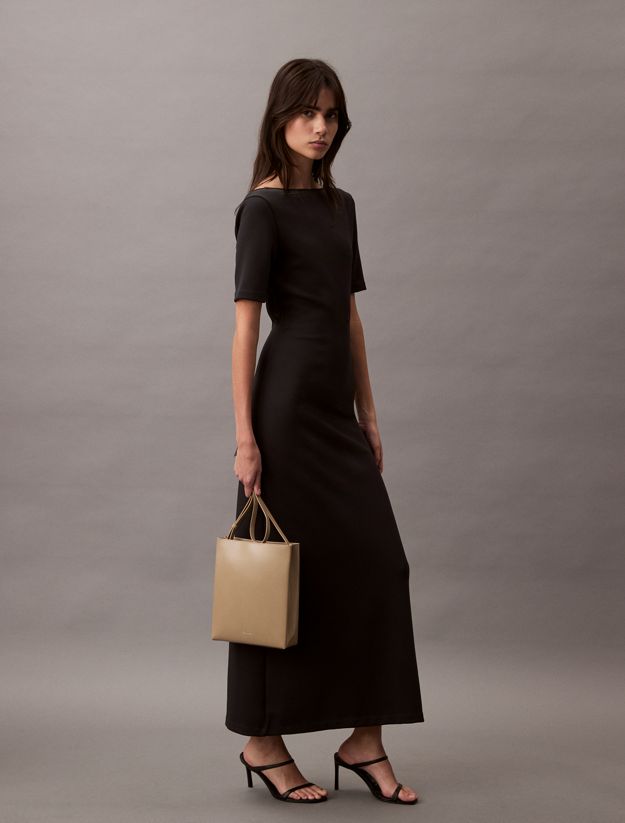 Leather Crossbody Tote Bag