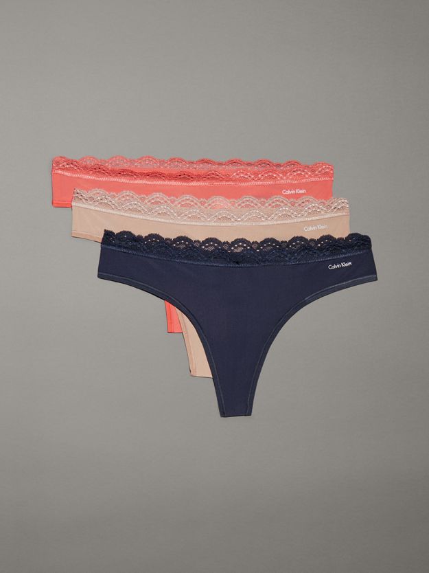 3 Pack Thongs - Micro Stretch with Lace