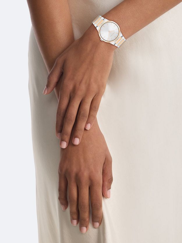 Two-Tone Stainless Steel Bracelet Watch