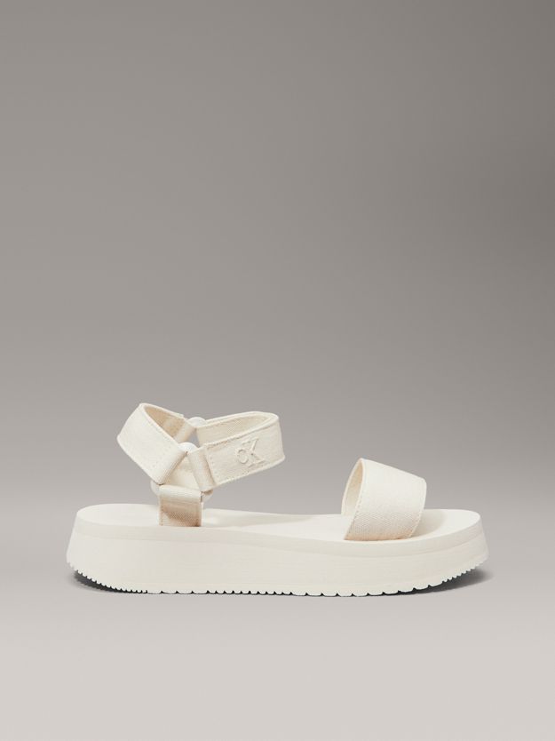 Canvas Platform Sandals