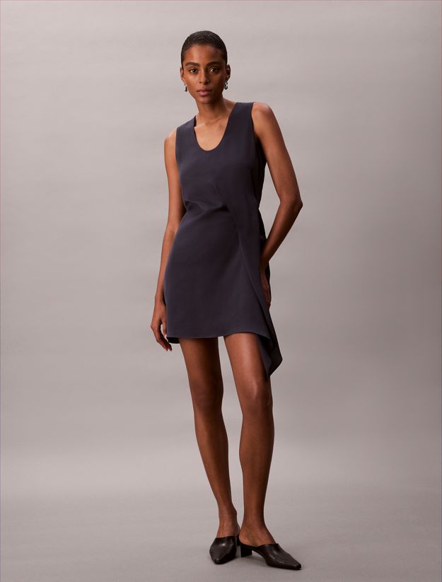 Mini Crepe Waterfall Dress