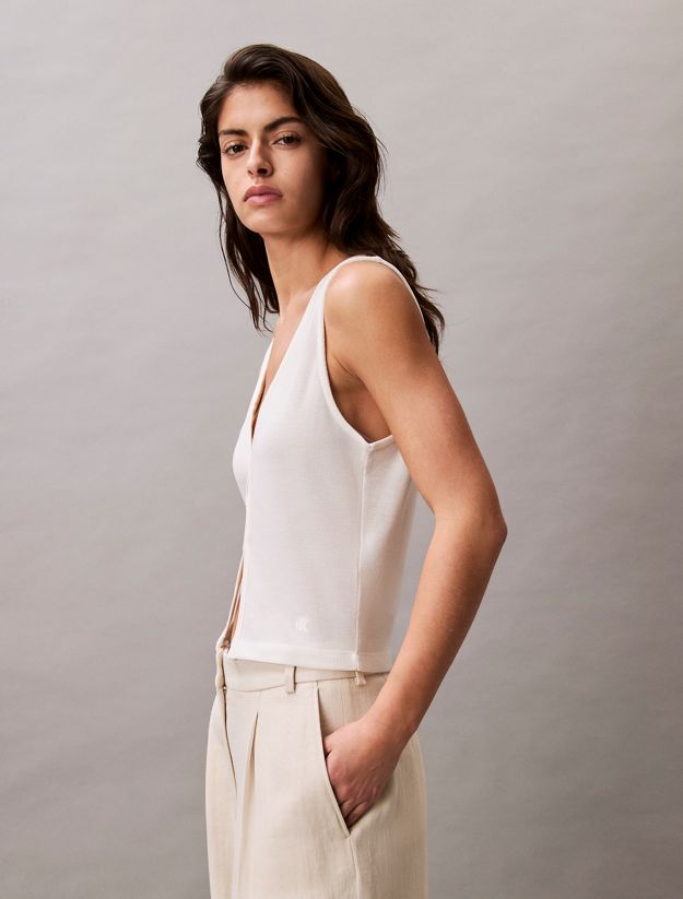 Soft Knit Hook and Eye Vest