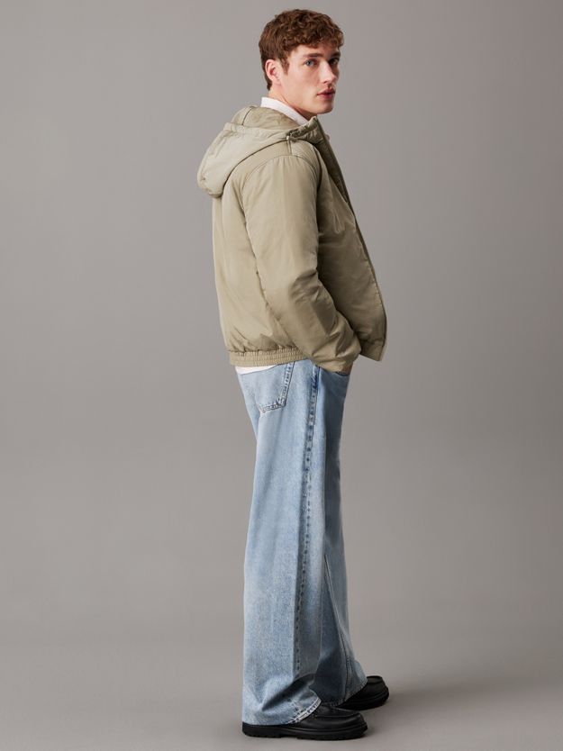 Padded Hooded Nylon Jacket