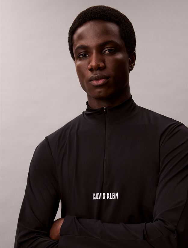 Performance 1/4 Zip Long Sleeve Gym T-shirt