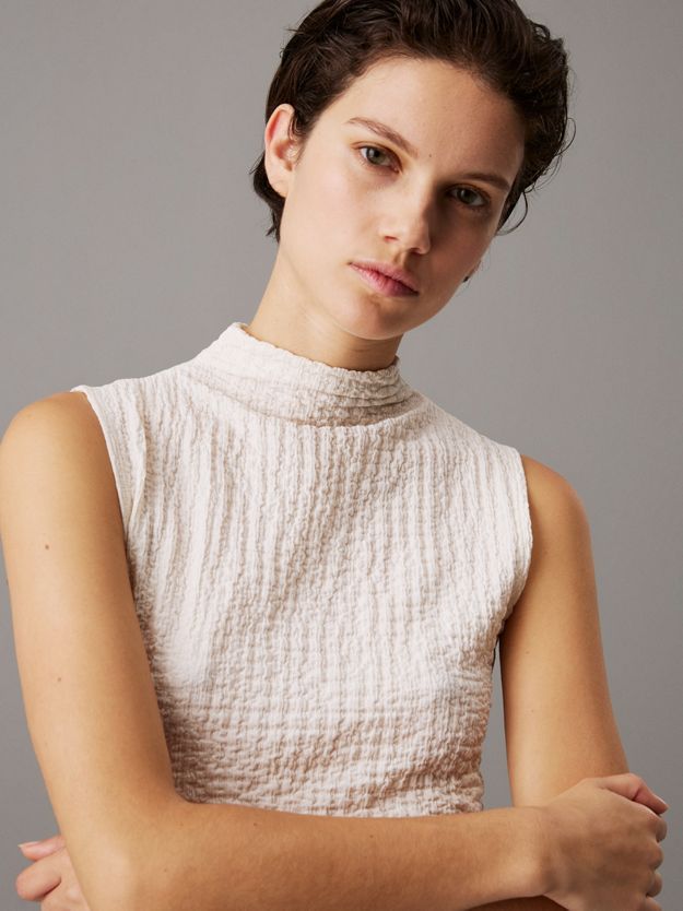 Crinkle Jacquard Ankle Dress