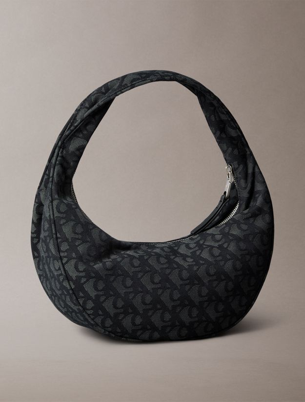 Logo Jacquard Hobo Bag