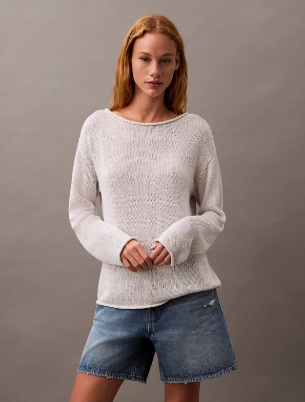 Boxy Linen Nylon Jumper