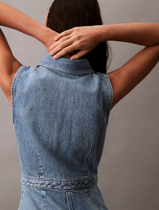 Sleeveless Denim Mini Dress