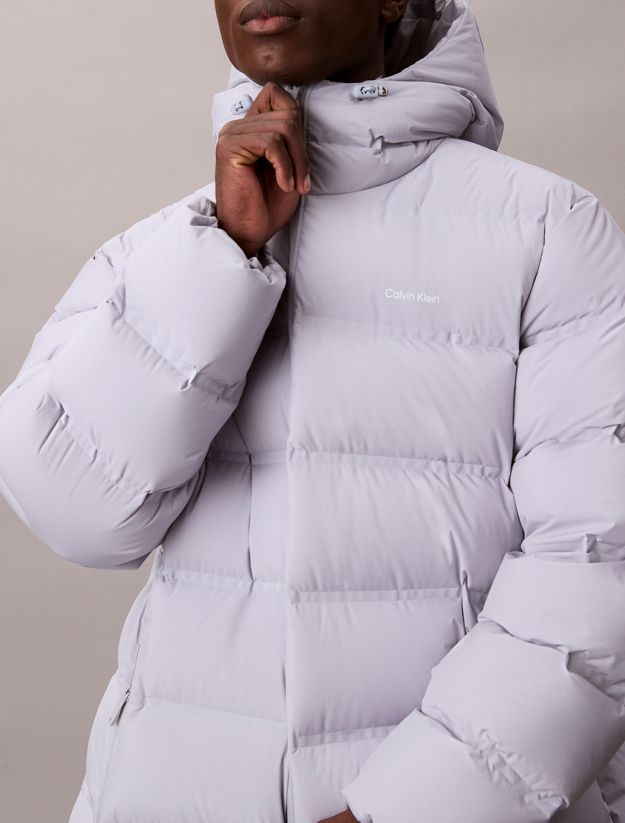 Channelled Down Puffer Coat