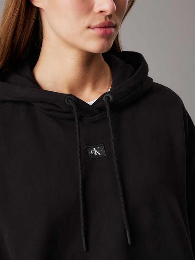 Boxy Cotton Terry Hoodie