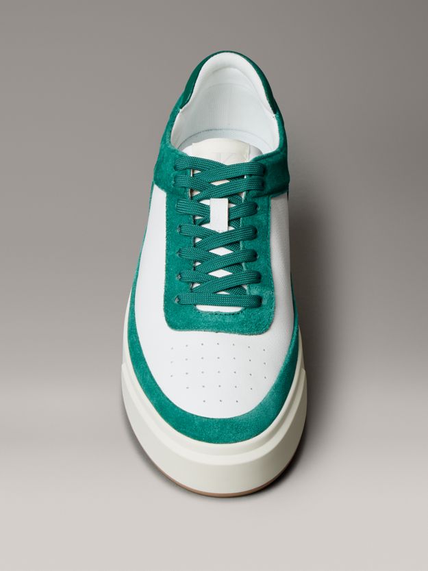Leather and Suede Signature Trainers