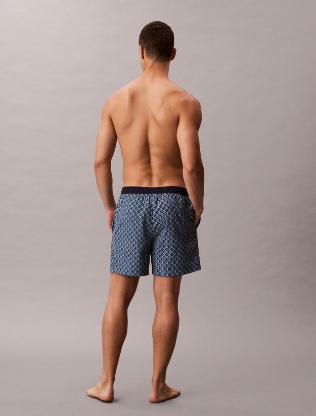 All-Over Logo Drawstring Swim Shorts - CK Icon