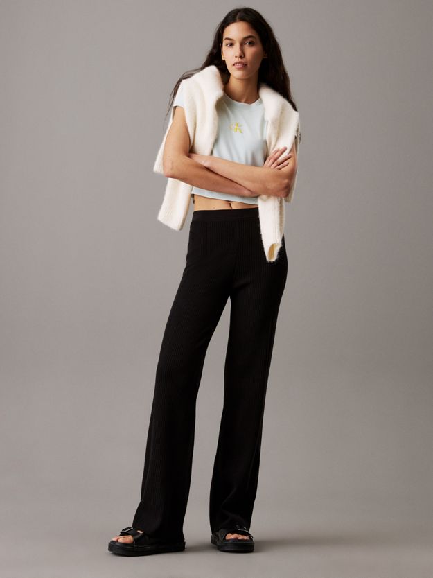 Cotton Knit Pull On Trousers