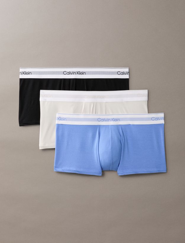 3 Pack Low Rise Trunks - Icon Modal Mesh