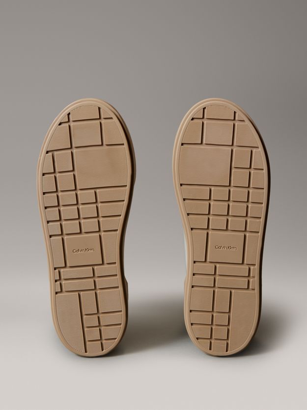 Leather Warm High-Top Platform Trainers