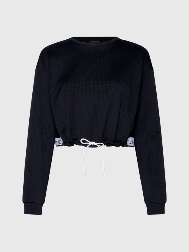 Mesh Cropped Sweatshirt
