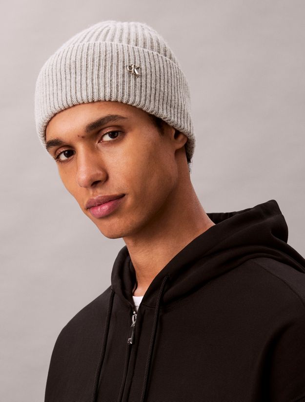 Wool Blend Signature Logo Beanie
