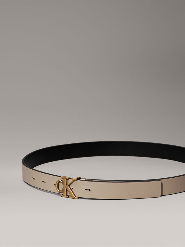 Reversible Leather Logo Belt
