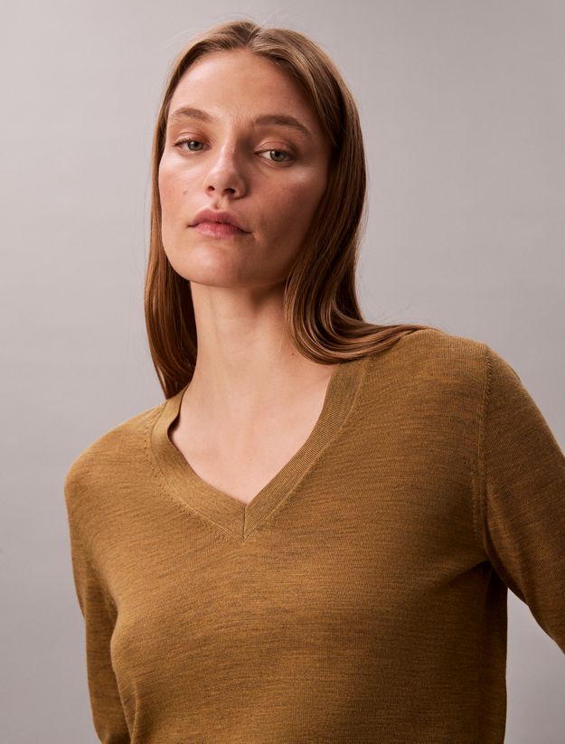Merino Wool V-Neck Jumper