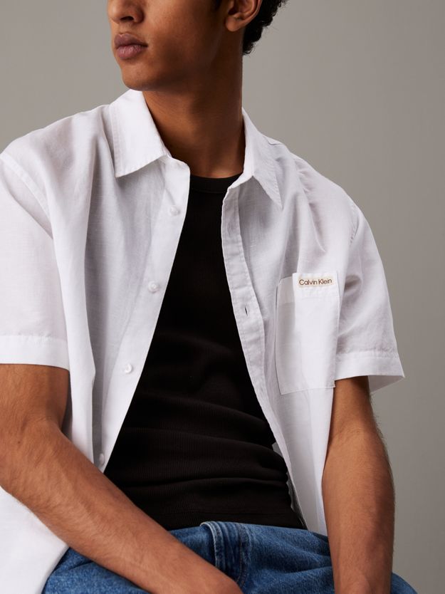 Linen Cotton Short Sleeve Shirt