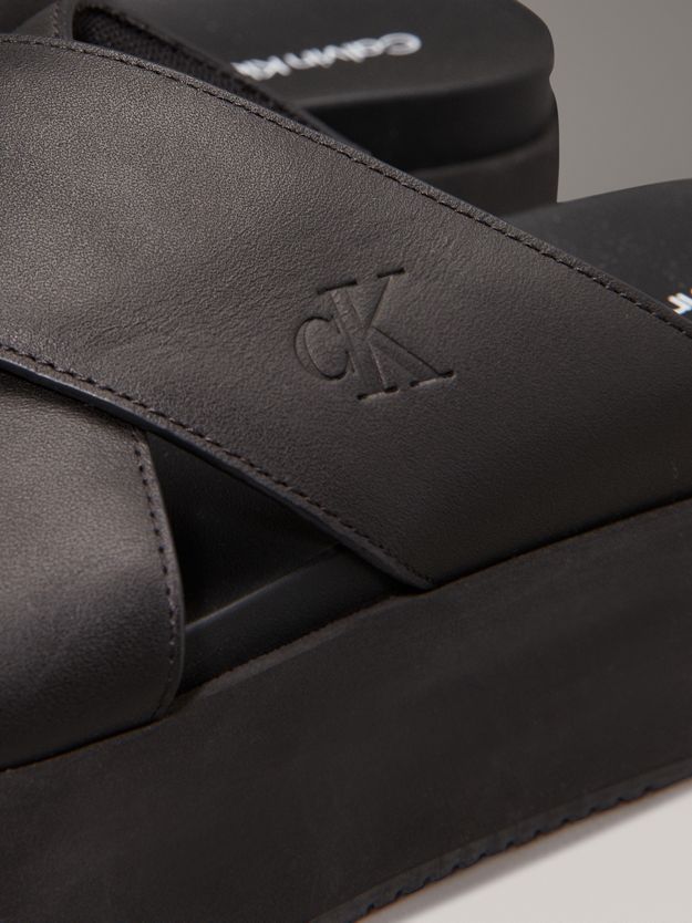 Leather Platform Sandals