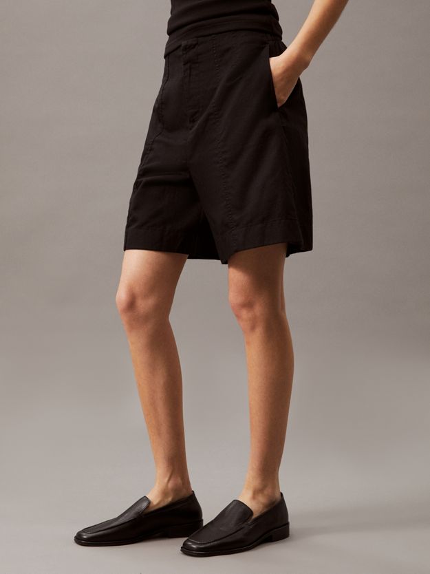 Cotton Linen Twill Shorts