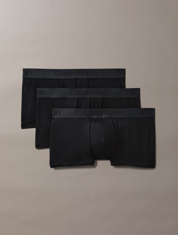 3 Pack Low Rise Trunks - CK Black