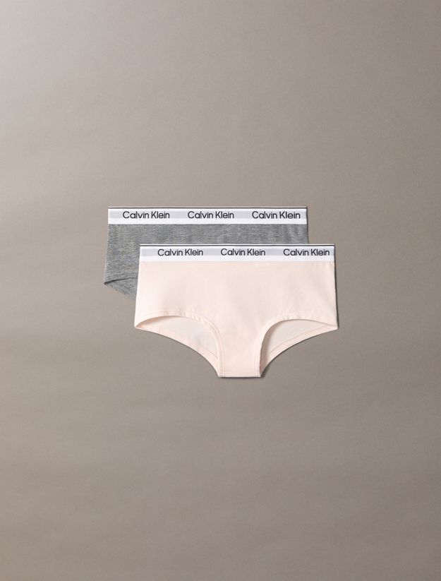 2 Pack Girls Hipster Panties - Icon Cotton Stretch