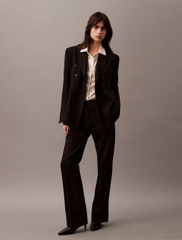 Classic Wool Gabardine Trousers